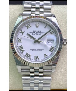 Rolex Datejust 126234 Réplique Suisse 36MM en acier 904L avec cadran blanc Miroir 1:1