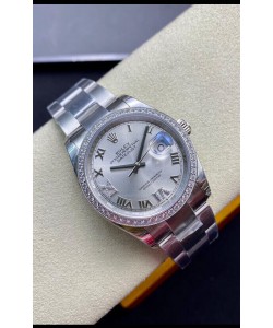 Rolex Datejust 126281RBR-0012 Réplique Suisse Miroir 1:1 36MM en acier 904L - cadran argenté