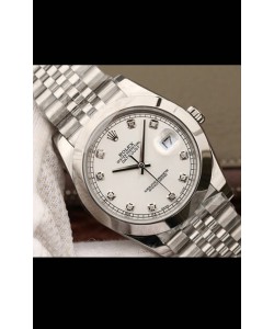 Rolex Datejust 41MM Cal.3135 Réplique Suisse Miroir 1:1 en acier 904L - Cadran blanc