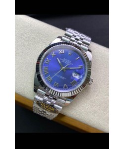 Réplique Suisse Rolex Datejust 41MM en acier 904L - Cadran bleu - Réplique Miroir 1:1