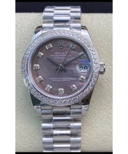 Rolex Datejust 178384 31MM Réplique Suisse en acier 904L avec cadran gris - Réplique miroir 1:1