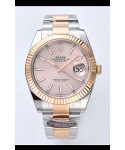 Rolex Datejust Mouvement Cal.3235 Réplique 1:1 Acier 904L 41MM - Boîtier or rose bicolore