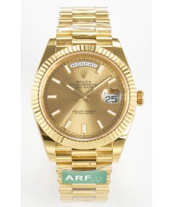 Rolex Day Date Super Clone en or jaune 18K 40MM - Cadran doré Réplique de montre 1:1 