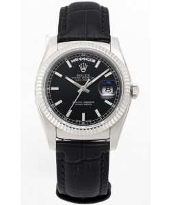 Rolex Day Date Montre avec boîtier en acier 904L et cadran noir 36MM - Qualité miroir 1:1