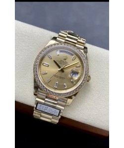 Rolex Day Date 40MM Or Rose Cadran en Or Réplique de Montre 1:1
