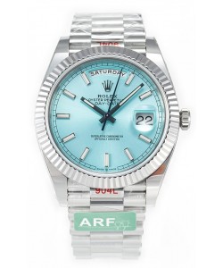 Rolex Day Date 904L Acier inoxydable Cadran Tiffany Bleu Bâtons Montre 40MM - Qualité miroir 1:1