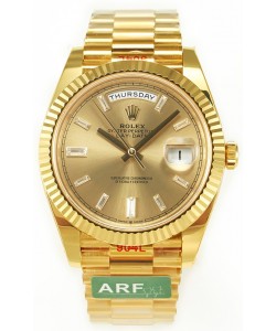 Rolex Day Date Presidential Montre en or jaune 18 carats 40 mm - Cadran or et diamants Qualité miroir 1:1