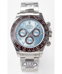 Rolex Daytona Super Clone ICE Cadran Bleu Lunette Diamants Mouvement Cal.4130 - Acier 904L