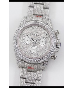 Rolex Cosmograph Daytona 904L Steel ICED OUT Cal.4130 Movement - Montre en acier 904L