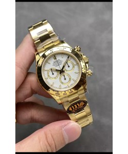 Rolex Cosmograph Daytona M126518 Boîtier or jaune et cadran blanc Mouvement original Cal.4131