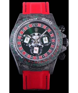 Réplique Suisse de la montre Rolex Daytona DiW NTPT en carbone Lucky Player Casino 