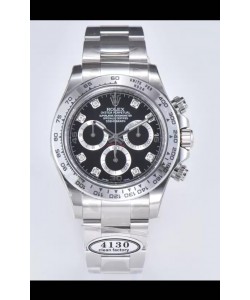 Rolex Cosmograph Daytona M116509-0055 Mouvement original Cal.4130 - Montre en acier 904L Cadran noir