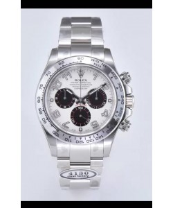 Rolex Cosmograph Daytona Panda M116519 Mouvement original Cal.4130 - Montre en acier 904L Cadran blanc