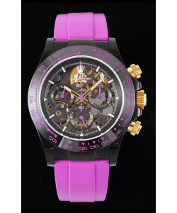 Rolex Daytona Blaken Rose Réplique Suisse 1:1 Cadran Squelette Mouvement Cal.4130