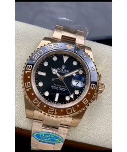 Rolex GMT Masters II M126715CHNR Montre réplique 1:1 Or Everose Suisse - Acier 904L