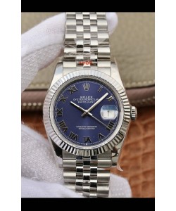 Montre Rolex Datejust 31MM Mouvement ETA-2671 Réplique Suisse en acier 904L et cadran bleu 