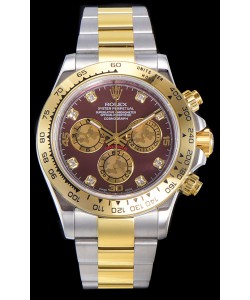 Montre Rolex Daytona bicolore en or jaune Mouvement original Cal.4130 - Miroir 1:1 Acier 904L