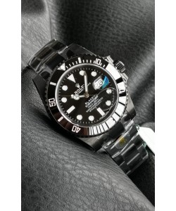 Montre Rolex Submariner Blaken DLC Réplique suisse avec cadran noir