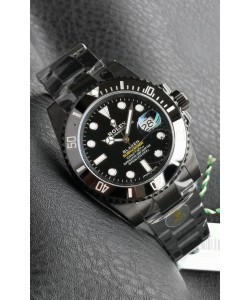 Montre Rolex Submariner Blaken DLC Réplique suisse avec cadran noir