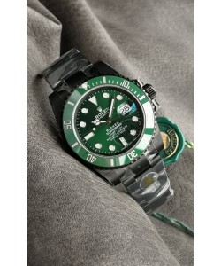 Montre Rolex Submariner Blaken DLC Réplique suisse avec cadran vert