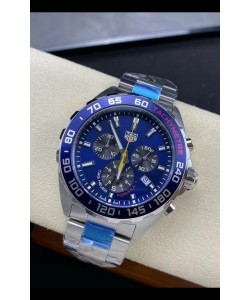 Tag Heuer F1 Edition Montre suisse à quartz avec cadran bleu et boîtier en acier inoxydable 