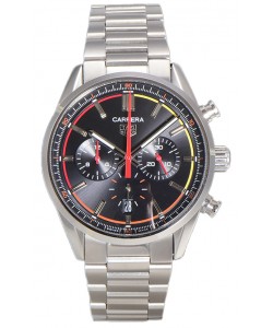 Tag Heuer Carrera Chronograph 42 Swiss Quartz Réplique Montre Cadran Noir Bracelet Acier 