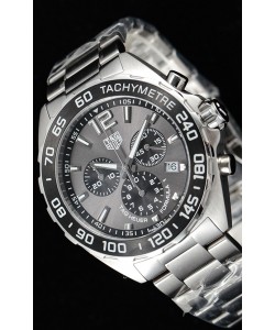 Tag Heuer Formule 1 montre suisse réplique chronographe à Quartz en cadran anthracite 