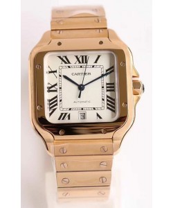 Montre Cartier "Santos De Cartier" XL 1:1 Boîtier Or Rose Réplique Suisse 40MM
