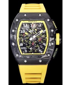 Montre Richard Mille RM055 Réplique Miroir 1:1 avec boîtier en céramique et bracelet blanc 