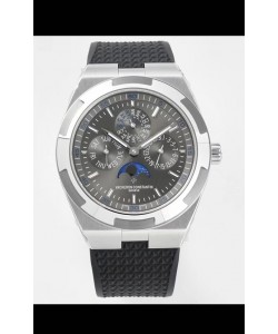 Réplique de montre Vacheron Constantin Overseas Calendrier Perpétuel Cadran Gris Ultra-Fin Boîtier Acier