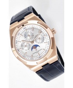 Montre Réplique Vacheron Constantin Overseas Quantième Perpétuel Cadran acier ultra-fin Boîtier or rose