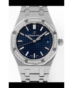 Audemars Piguet Royal Oak Swiss Automatic 34MM Swiss Watch Blue Dial - Replica Edition 1:1 Miroir