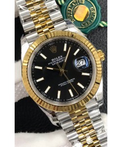 Réplique de la montre Rolex Datejust 126333 41MM Cal.3135 Réplique Suisse 1:1 en 904L cadran noir 