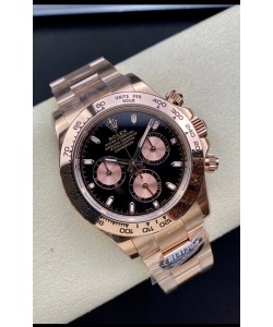 Montre Rolex Daytona 116505 Or Rose Mouvement Original Cal.4130 - Miroir 1:1 904L Acier