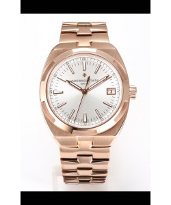 Vacheron Constantin Super Clone Overseas Réplique Montre Suisse 1:1 - Cadran acier or rose