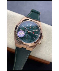 Vacheron Constantin Overseas Dual Time Or Rose Réplique Montre Suisse 1:1 avec cadran vert