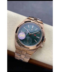 Vacheron Constantin Overseas Dual Time Réplique en or rose Réplique de Montre Suisse 1:1 cadran vert
