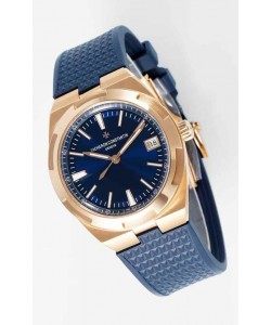 Vacheron Constantin Super Clone Overseas Edition Boîtier Or Rose Bracelet Caoutchouc