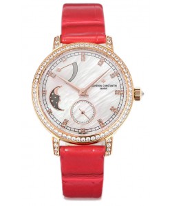 Vacheron Constantin Traditionelle Phases de la Lune Cadran Nacre en Or Rose Réplique Suisse