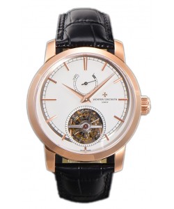 Vacheron Constantin Traditionelle 14-Day Tourbillon Cadran Blanc Or Rose Réplique Montre 1:1