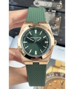 Vacheron Constantin Super Clone Overseas édition boitier or rose bracelet en caoutchouc