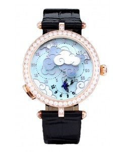 Van Cleef & Arpels Donde Des Papillons Boîtier Or Rose Mouvement Réplique Montre suisse