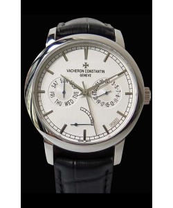Vacheron Constantin Traditionnelle Jour Date montre réplique suisse en acier 