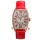 Franck Muller Montre Cintree Curvex Cadran Nacre en Plaqué Or Rose - Bracelet Rouge 