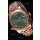 Réplique de montre Rolex Day Date Japonaise - Boîtier en or rose et cadran vert 40MM