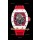 Réplique de la montre Richard Mille RM055 boîtier en céramique miroir 1:1 avec bracelet rouge 