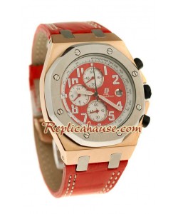 Audemars Piguet Royal Oak Offshore Suisse Quartz Montre in Red Dial