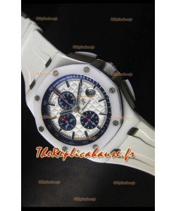 Réplique de montre Royal Oak Offshore en céramique blanche Ultimate Audemars Piguet en titane - Mouvement 3126