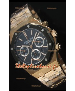 Royal Oak Audemars Piguet Or rose avec cadran bleu en céramique - Réplique de montre miroir 1:1