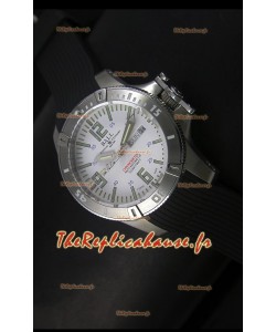 Ball Hydrocarbone Spacemaster avec bracelet en caoutchouc avec date du jour automatique sur cadran blanc - mouvement Citizen original 
